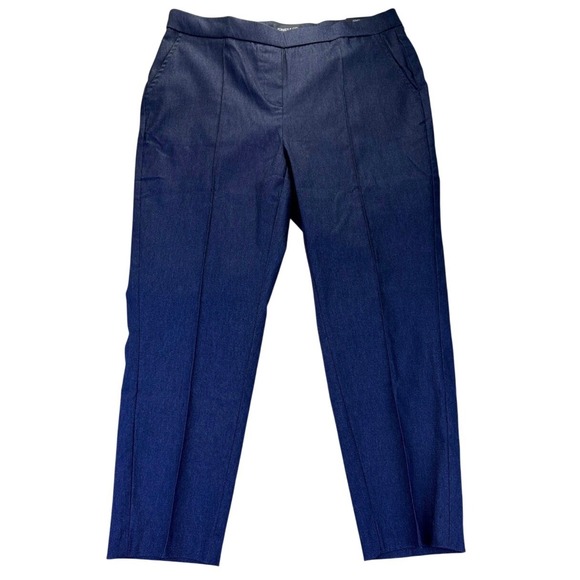 Jones New York Pants - NWT Jones New York Jones & Co Women 1X Navy Blue Pull On Slim Leg Pants Career